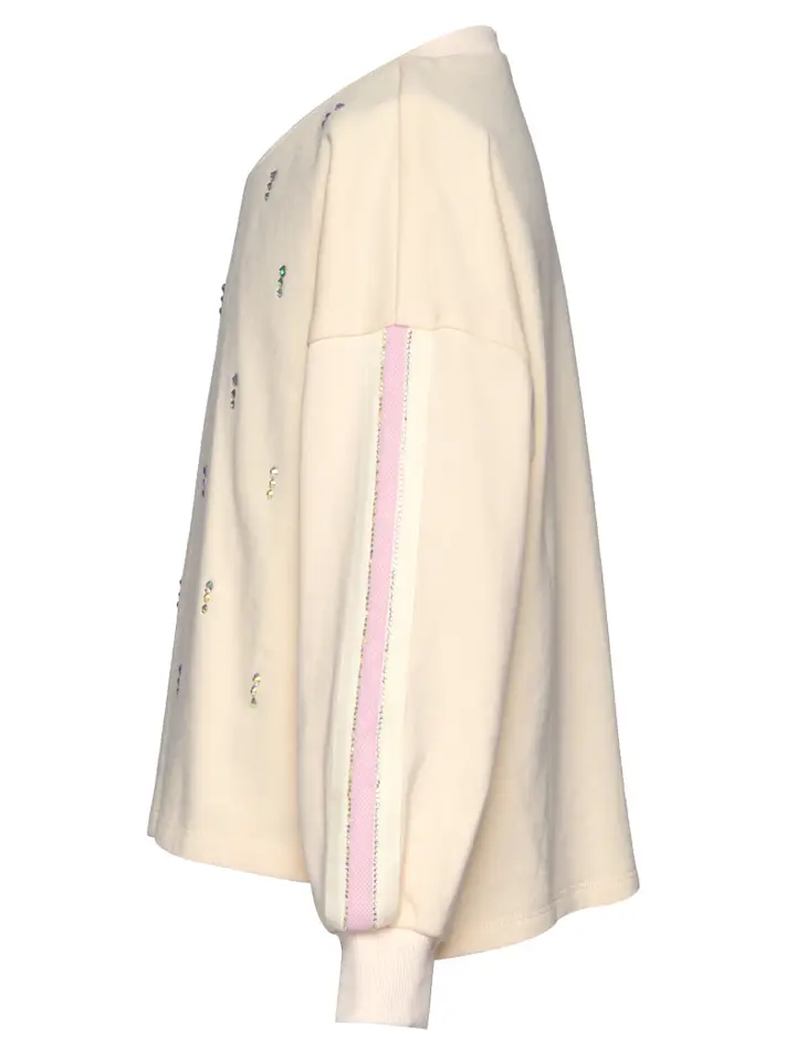French Terry Sweatshirt w/ Rhinestones - Tween