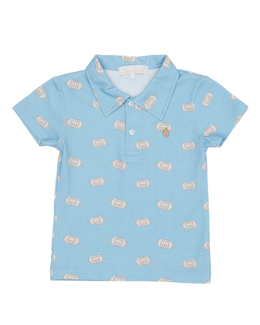Blue Little League Lovely SS Polo