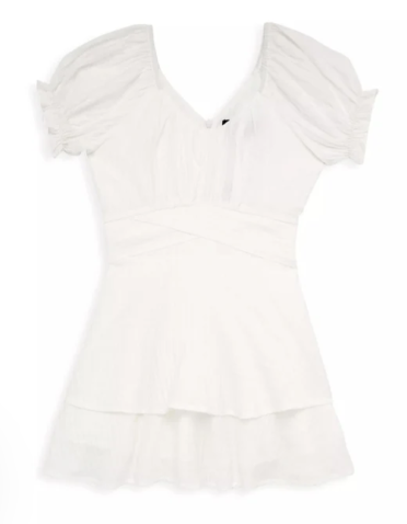 Delilah Long Sleeve Dress tween - White