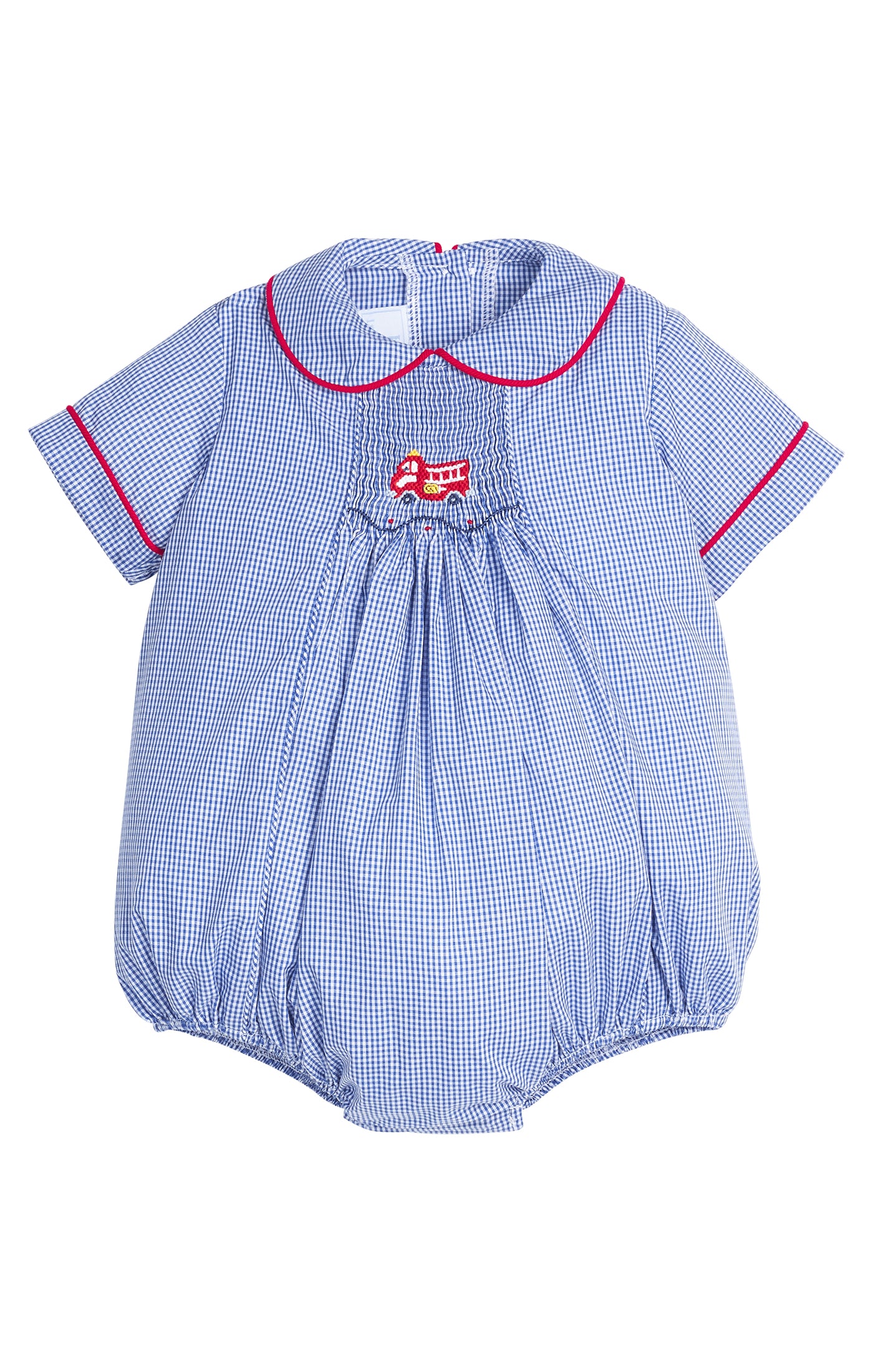Chest Smocked Bubble - Fire Truck