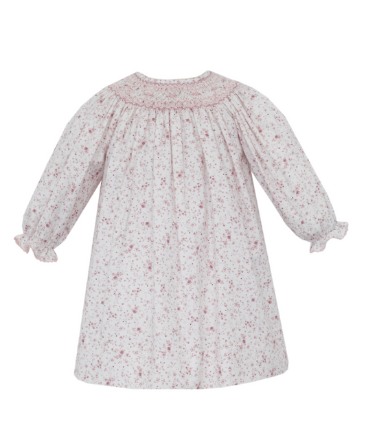 Floral Vivella Bishop Longsleeve - Rose Pink & Ivory