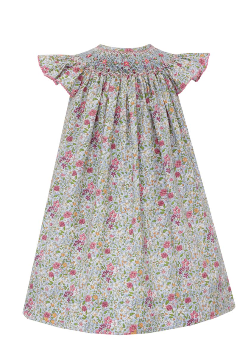 GROUP 7 - Blue & Pink liberty floarl angel wing bishop (3006B-CS27)