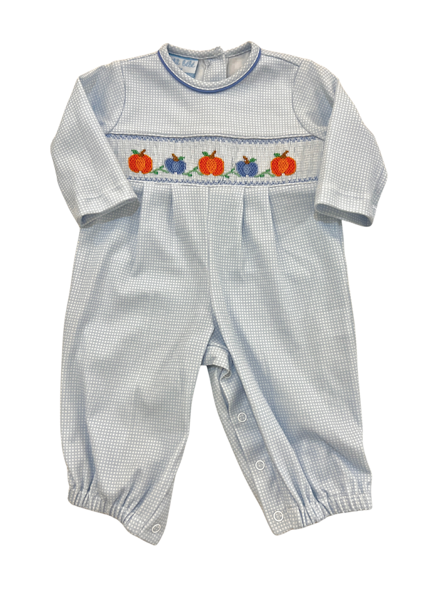 PUMPKIN BOY'S - Light Blue Footie 432I2