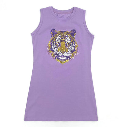 Sequin Patch Dress - Tiger Face