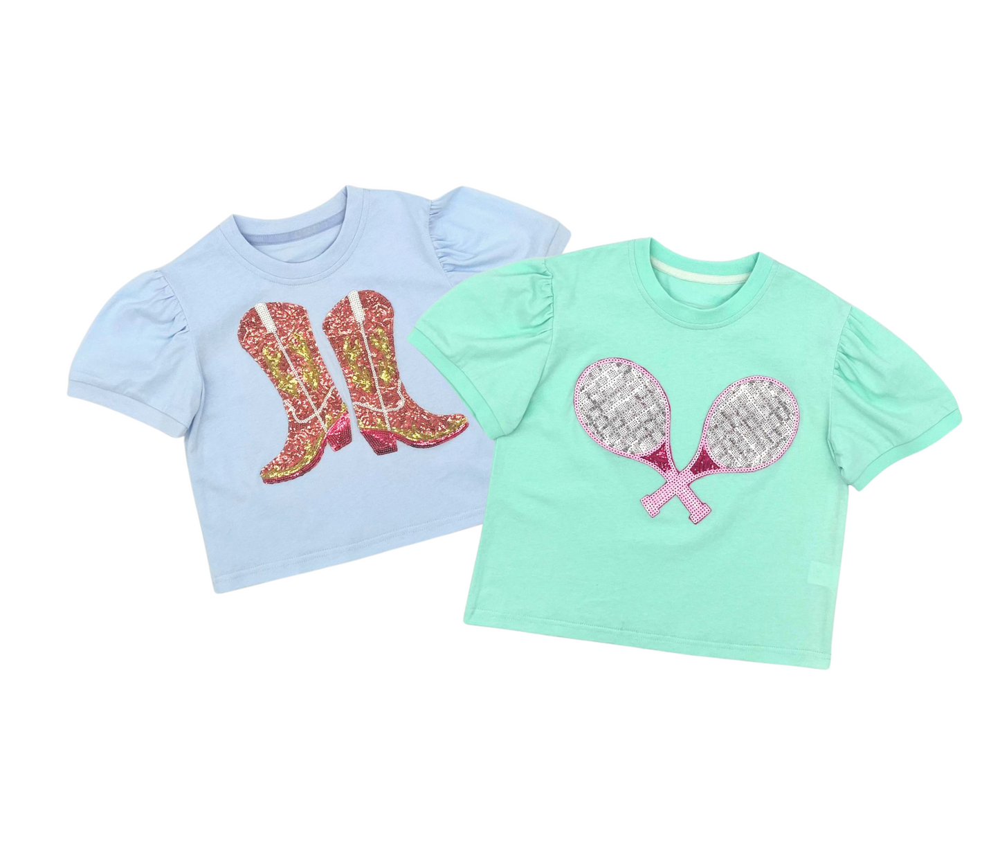 Puff Sleeve Patch Tee
