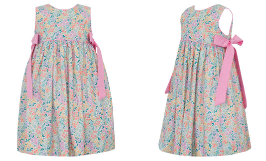 SLEEVELESS SIDE BOW ENGLISH GARDEN FLORAL 3007D