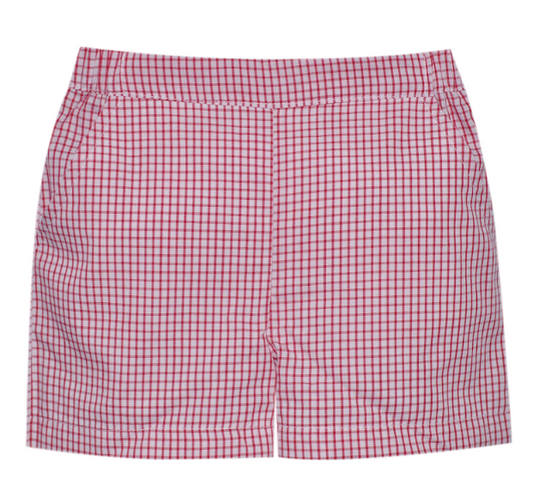 Bennett Boy Short - Red Gingham