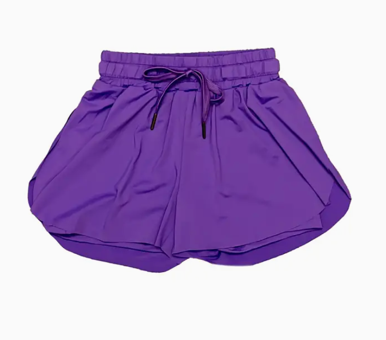 Purple Butterfly Shorts - Tween