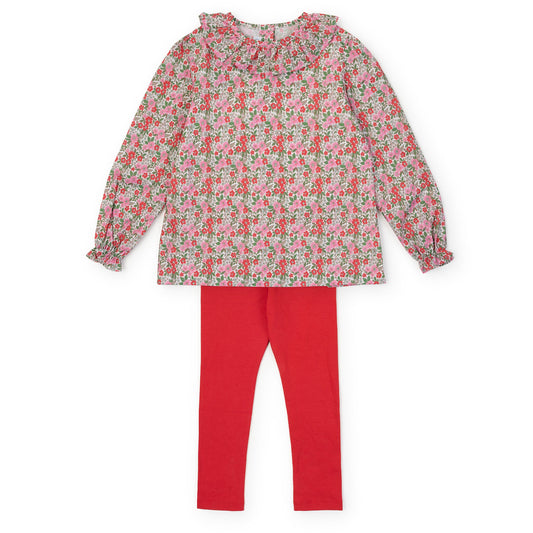 Emma Set Girls Legging Set Floral Noel