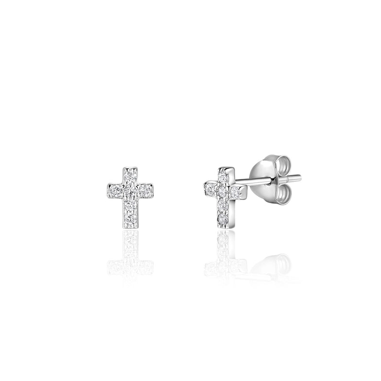 Cross Earrings Sterling Silver - Tween