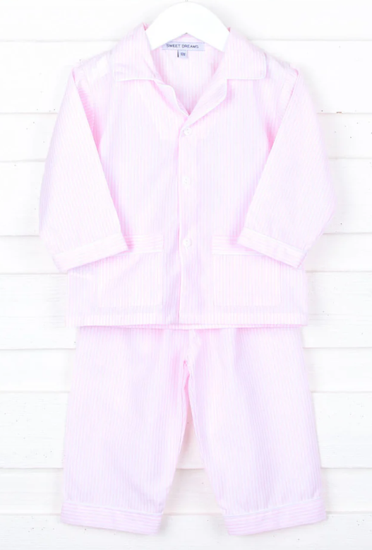 White Trim LS Classic Stripe PJ