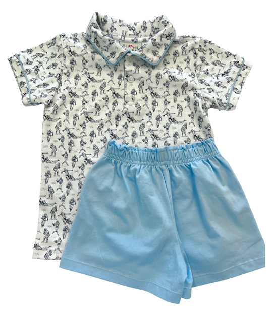 Football Players Shep Polo Short Set