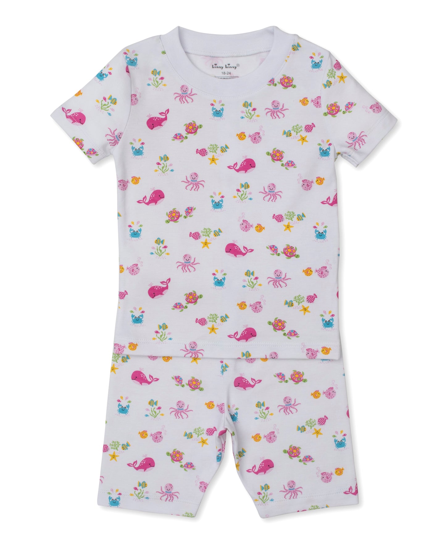 Short PJ Set Snug - Ocean Antics Pink