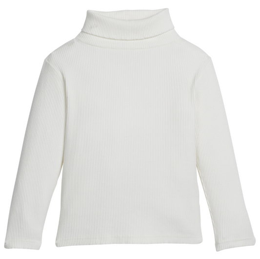 Solid Ribbed Turtleneck - Ivory Tween