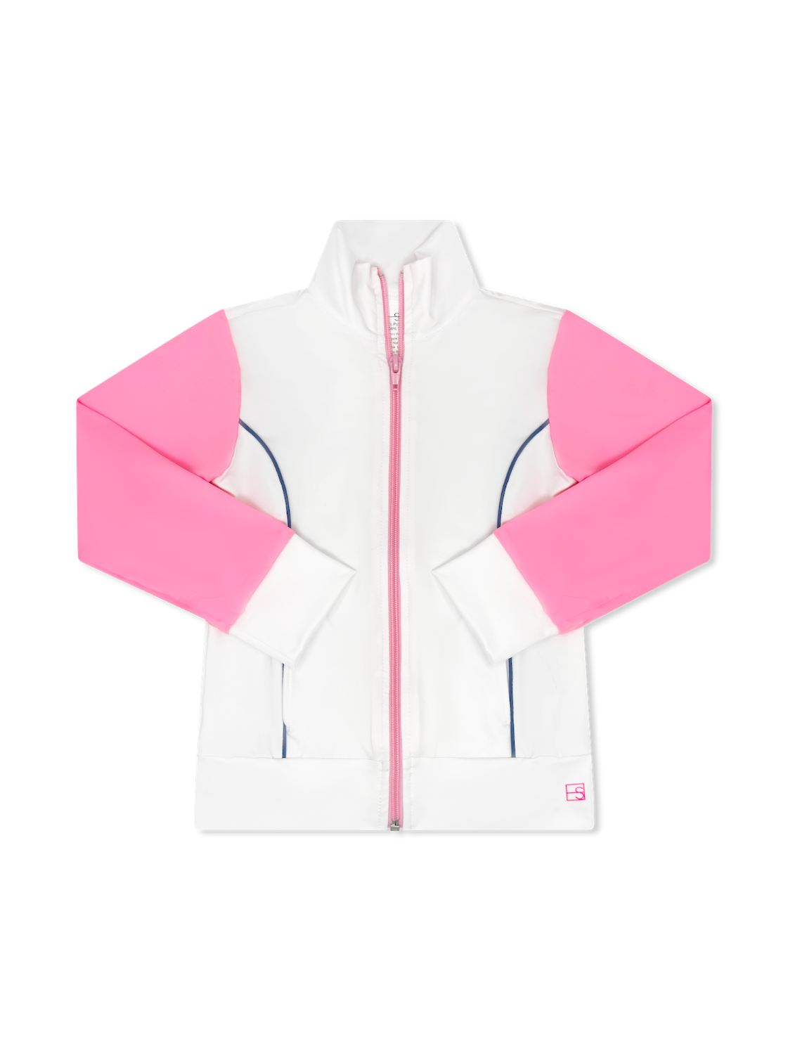 Juliet Jacket - Pure Coconut w/Flamingo Pink Arms TWEEN