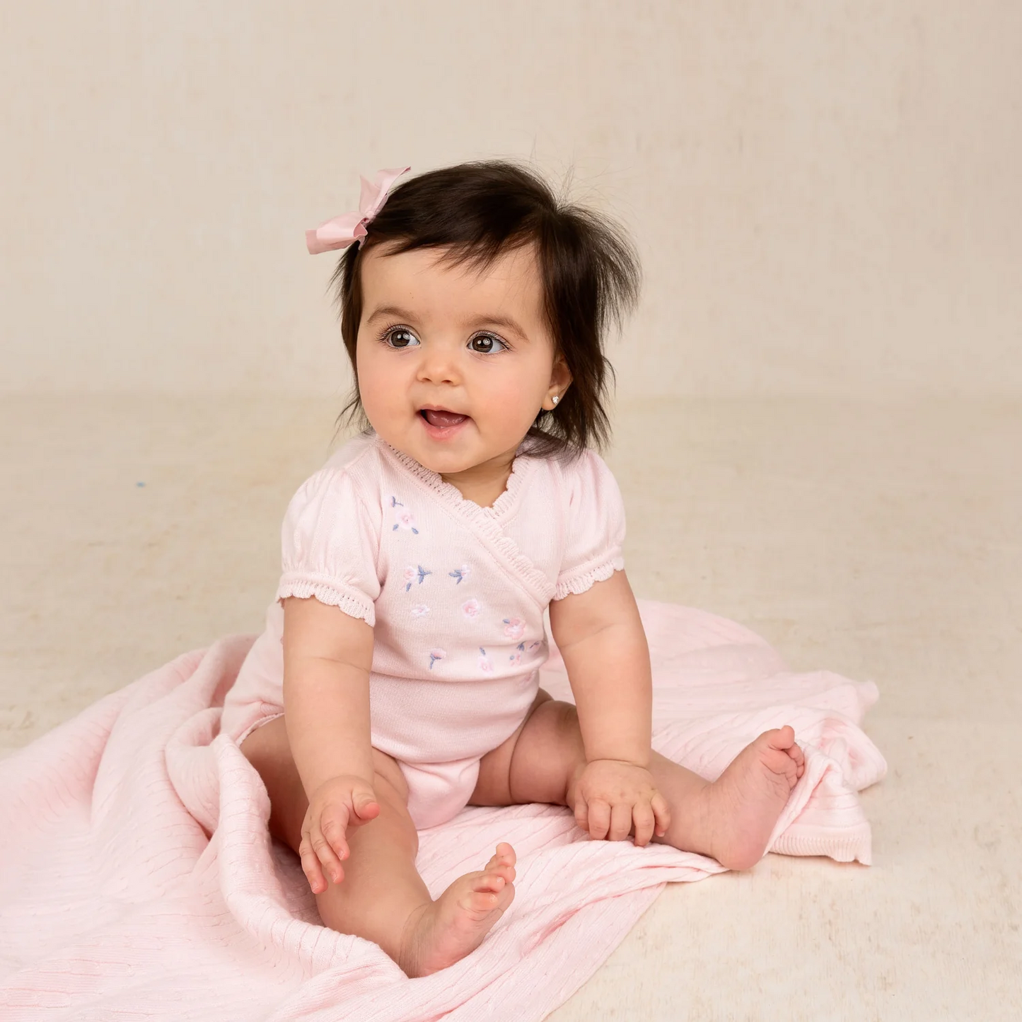 Girls Little Blossoms Knit Romper 919