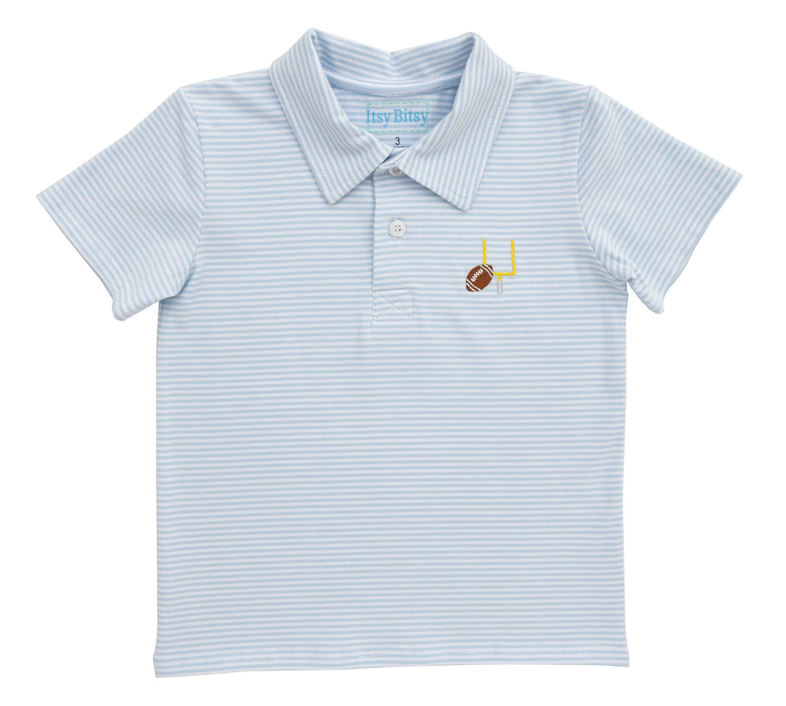 Light Blue Stripes Game Day Polo