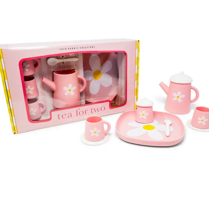 Pink Silicone Tea Set Flower Power