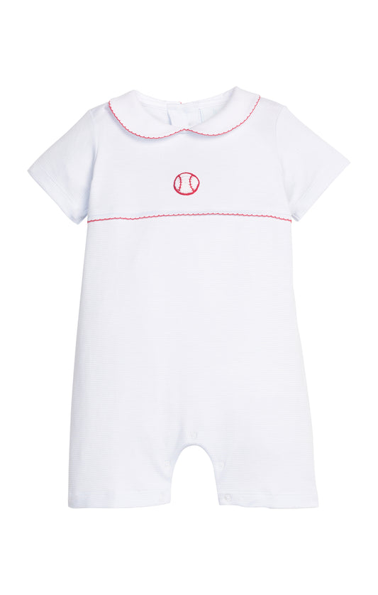 Crochet Ream Romper - Baseball