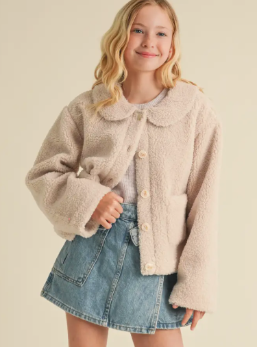 Peter Pan Faux Sherpa Jacket tween
