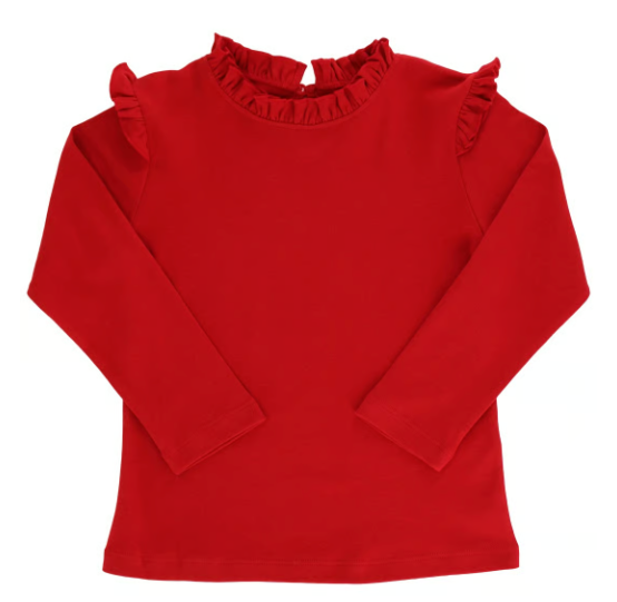 Girls Long Sleeve Tee - Red - Tween