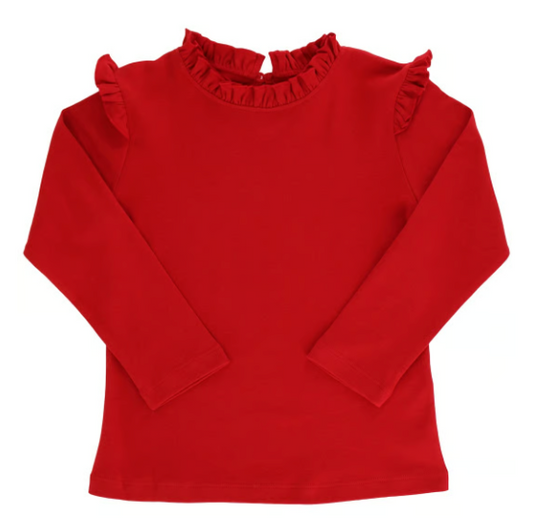 Girls Long Sleeve Tee - Red - Tween