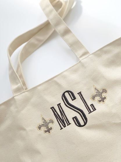 Embroidered Canvas Tote