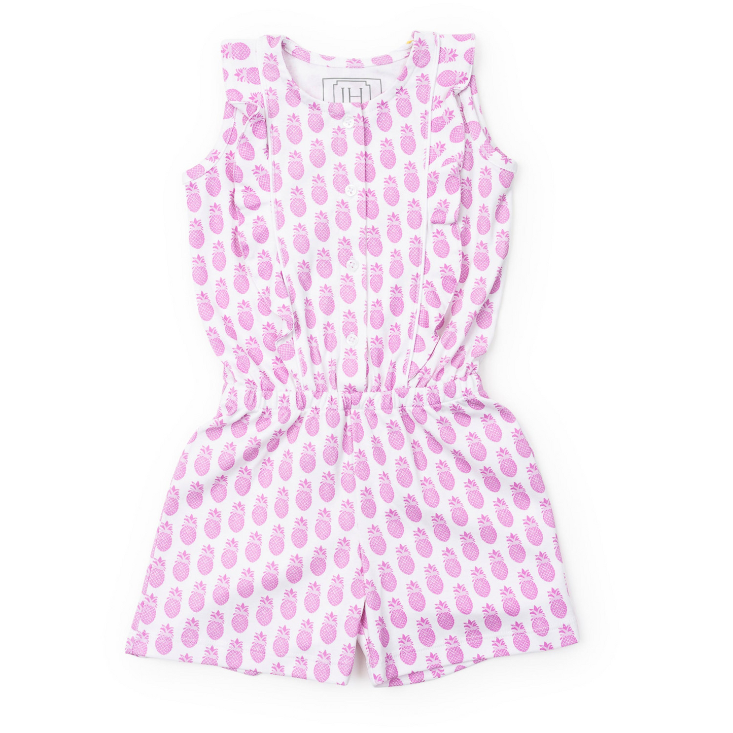 Lola Pima Cotton Romper - Palm Beach Pineapples