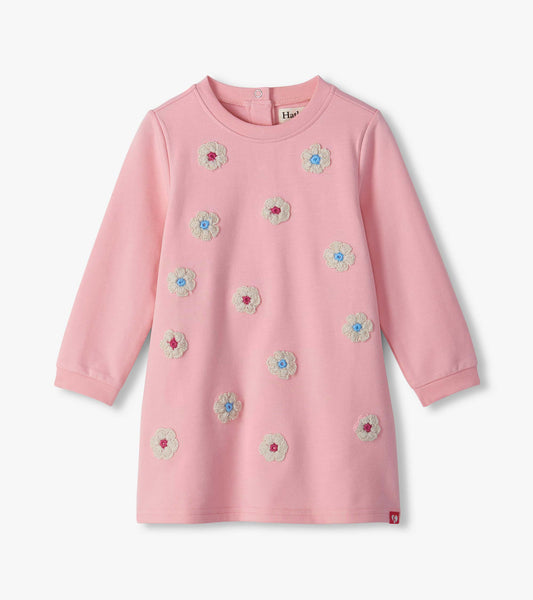 Orchid Pink Flower Teddy Bear Dress