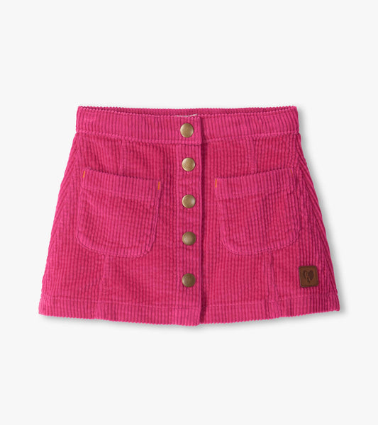 Pink A-Line Corduroy Skirt