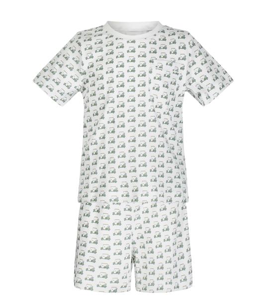 Boys Golf Cart Pajama Short Set