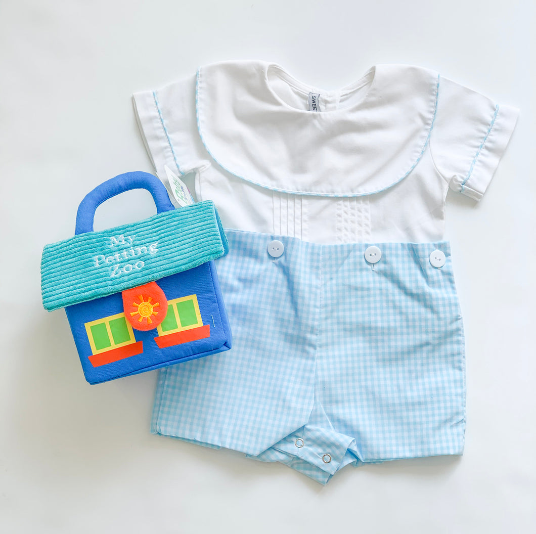Gingham Button On-infant