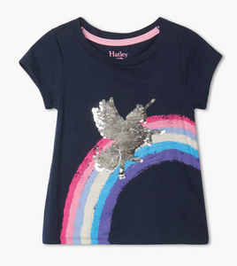 Shimmer Unicorn Flip Sequin Tee- Toddler Girls