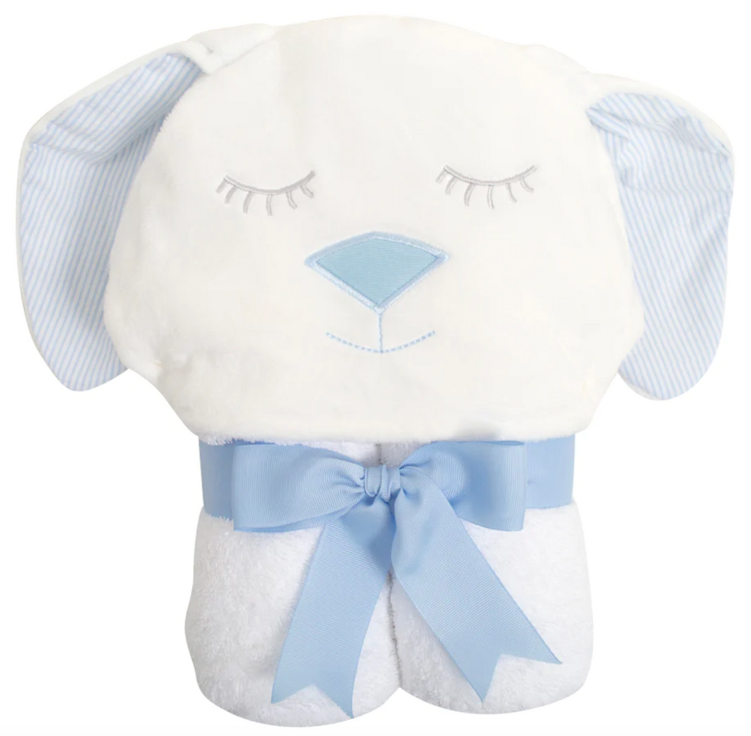 Bunny Character Hooded Towel Blue
