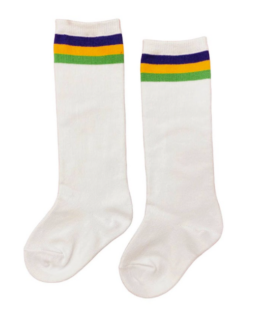 Mardi Gras Knee High Socks