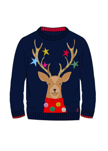 Cracking Navy Reindeer Sweater