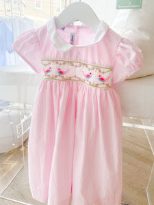 Pink Stripe Birdsong Dress