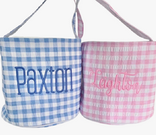 Load image into Gallery viewer, Pastel Checkered Basket - Blue