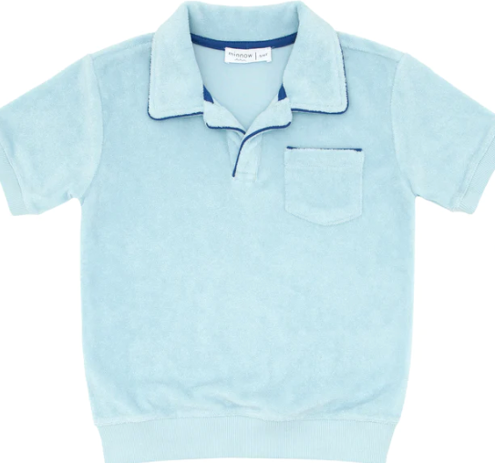 Blue French Terry Polo