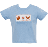 Blue Baseball Knit T-Shirt