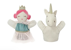 Princess and Unicorn Hand Puppet Set