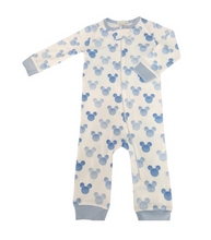 Load image into Gallery viewer, Mouse Ears Footless Romper blue + pink