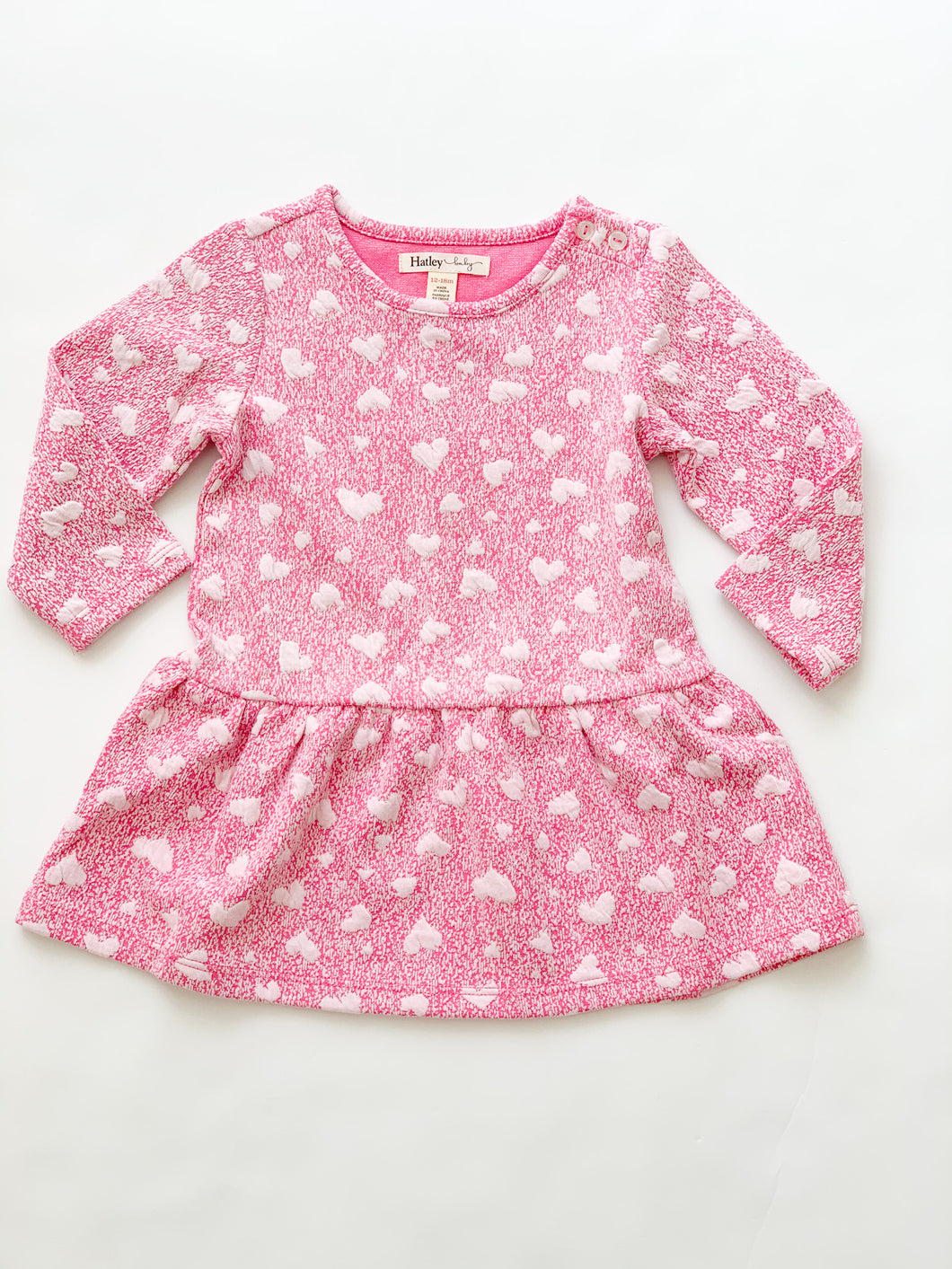 Quilted Hearts Baby Flounce Skirt Dress- Toddler Girls