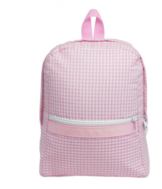 Gingham Backpack Small Pink