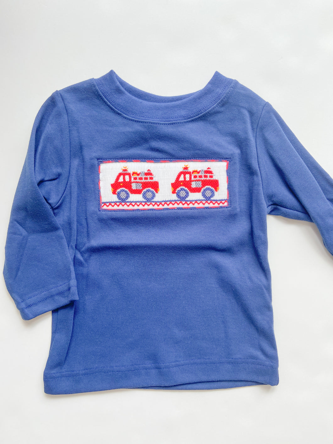 Firetruck Smocked T-Shirt - Toddler Boys