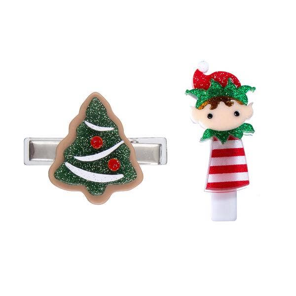 Santa's Favorite elf + Tree Alligator Clip