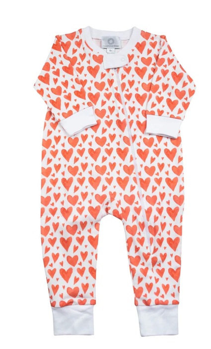 Sweat heart Zipper Pajama