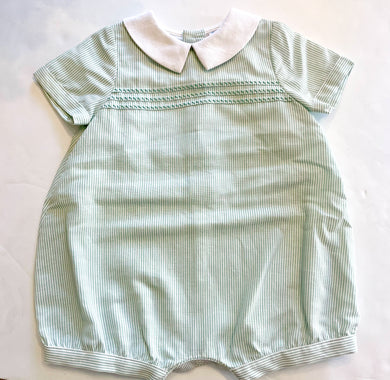 Pleated Embroidery Green Bubble