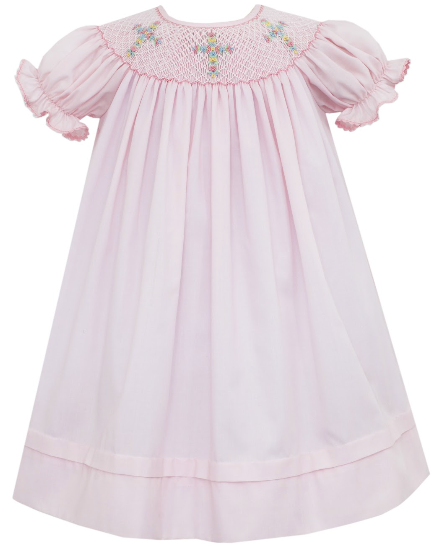 CROSSES Pink batiste bishop Dress 304A