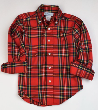 Boys Red Plaid Holiday Button Down 63701 – Mignon